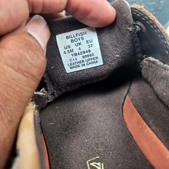 Sperry Top-Sider Kids Size 4.5M Brown Leather Boat Slip On Shoes - Picture 8 of 8